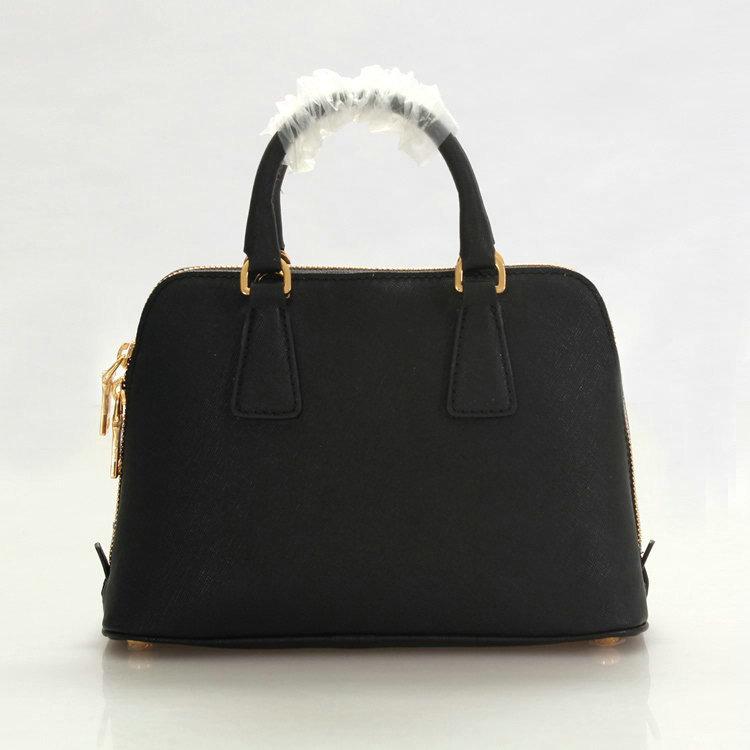 2014 Prada Saffiano Leather Small Two Handle Bag BL0838 black for sale